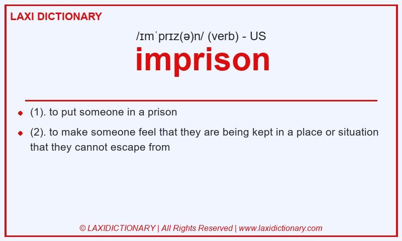 Definition imprison in American English