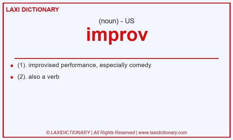 Definition improv in American English