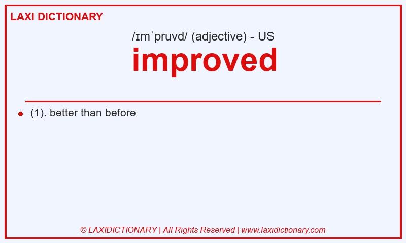 Definition improved in American English