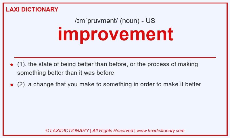Definition improvement in American English