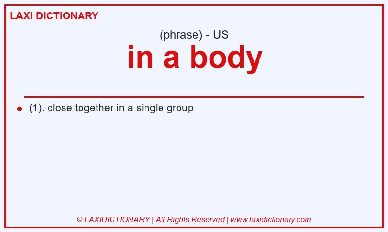 Definition in a body in American English