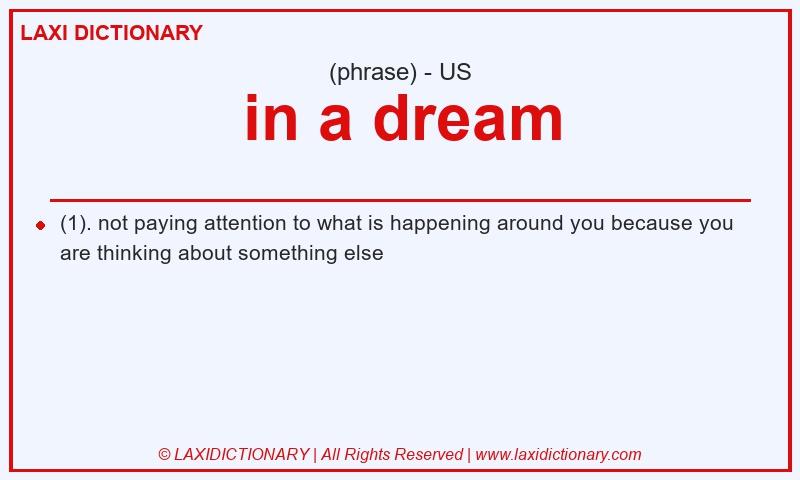 Definition in a dream in American English