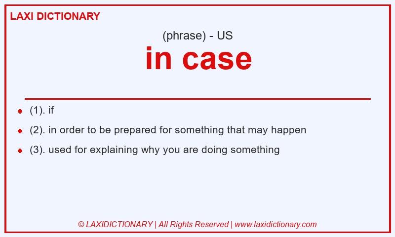 Definition in case in American English