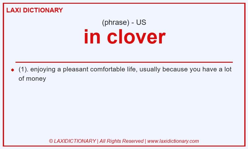 Definition in clover in American English