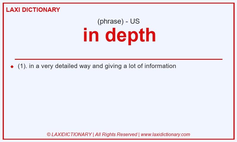 Definition in depth in American English