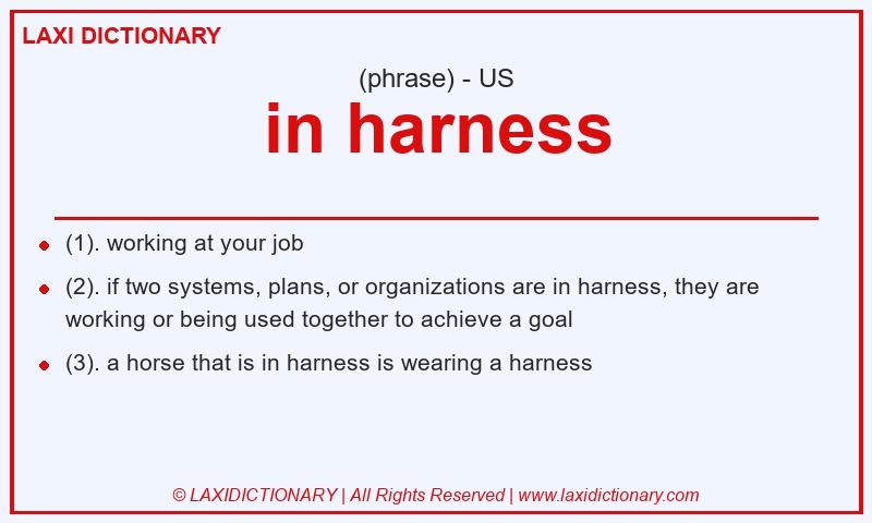 Definition in harness in American English