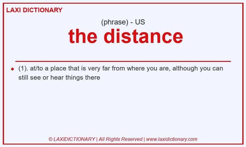 Definition  the distance in American English