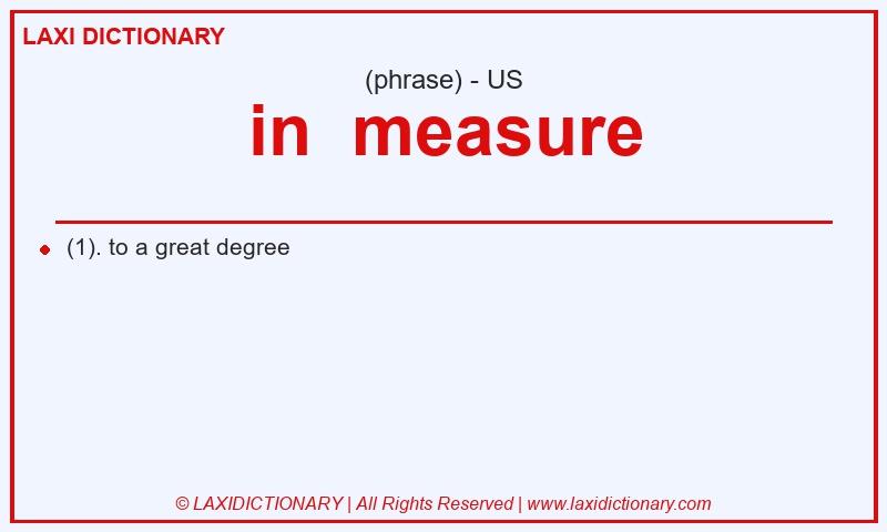 Definition in  measure in American English