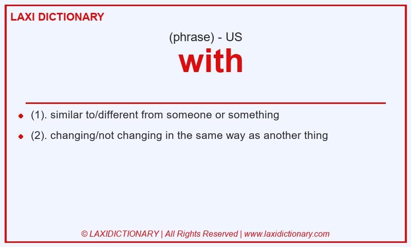 Definition with in American English