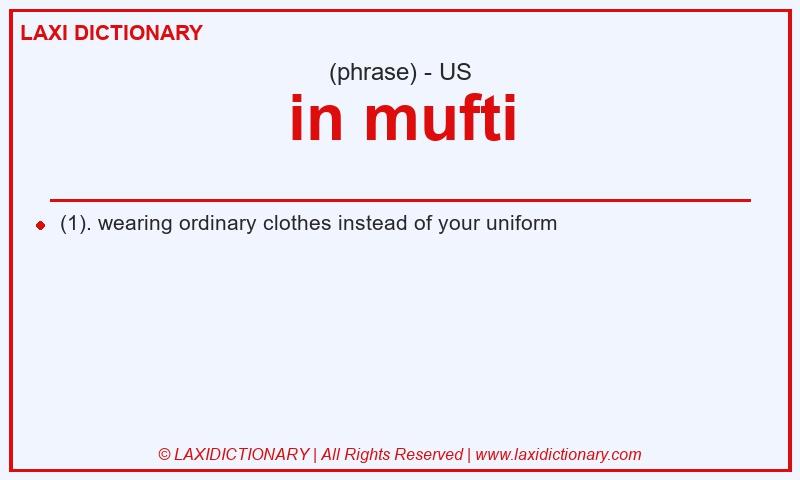 Definition in mufti in American English
