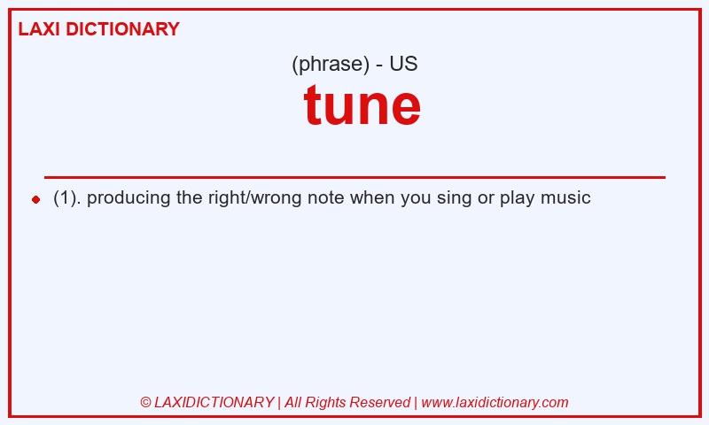 Definition  tune in American English