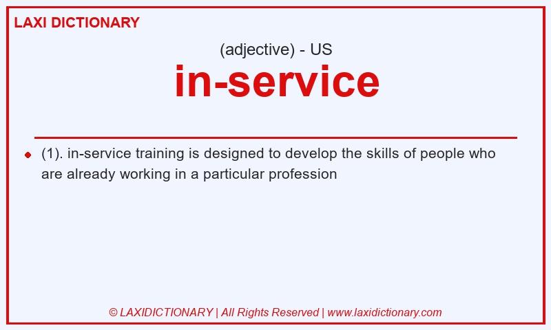 Definition in-service in American English