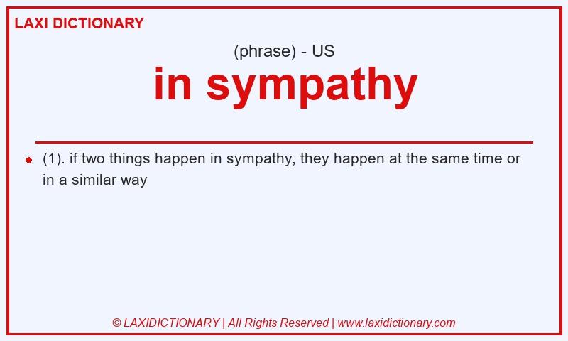 Definition in sympathy in American English