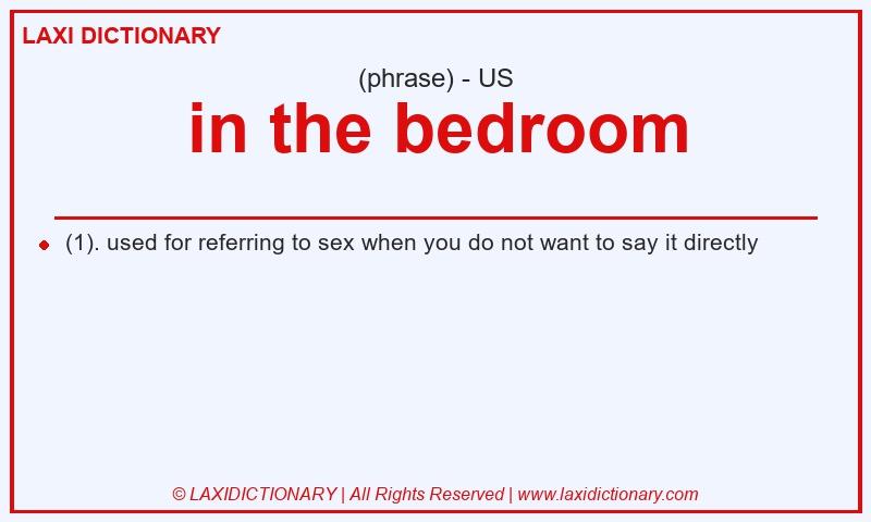 Definition in the bedroom in American English