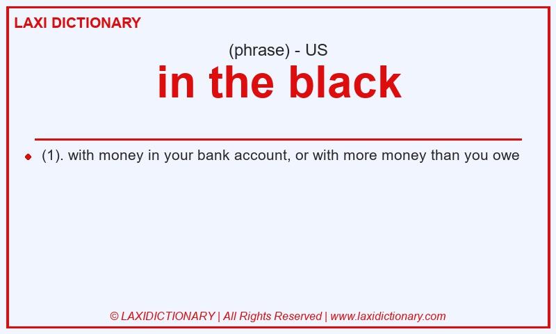 Definition in the black in American English