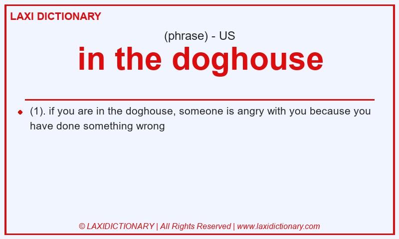 Definition in the doghouse in American English