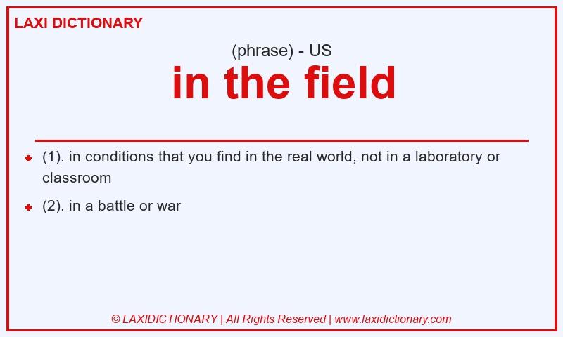 Definition in the field in American English
