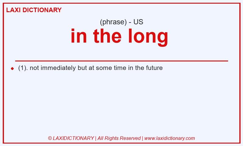 Definition in the long in American English