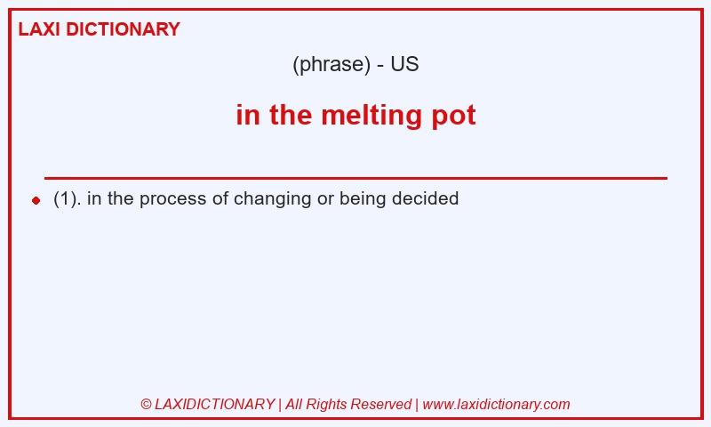 Definition in the melting pot in American English