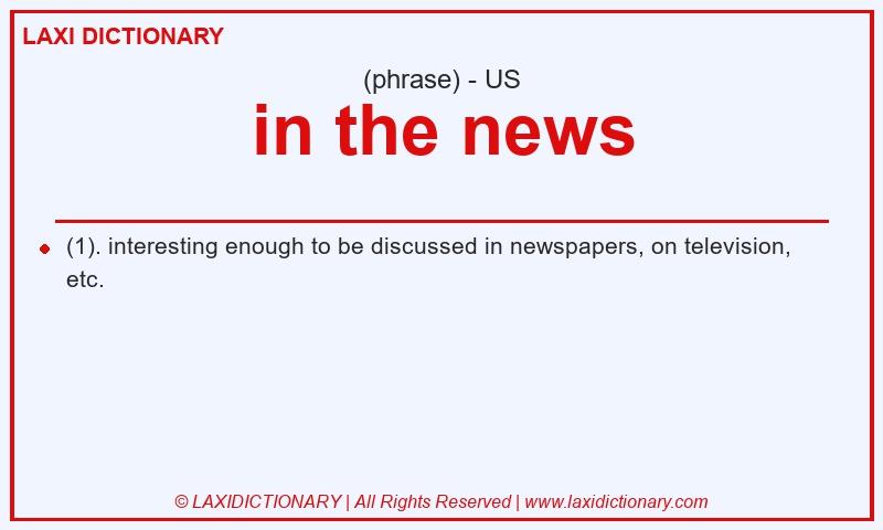 Definition in the news in American English