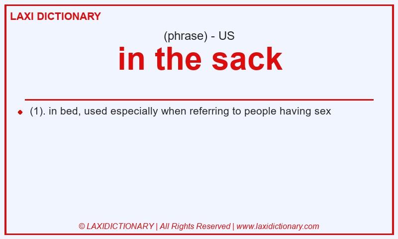 Definition in the sack in American English