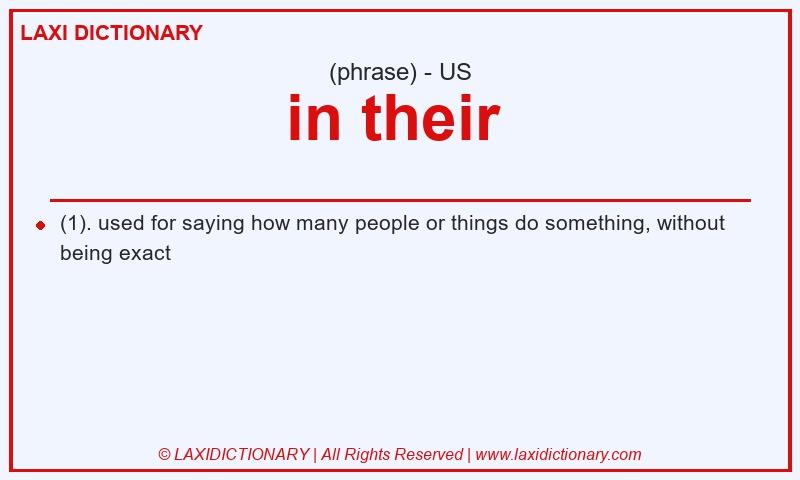 Definition in their in American English