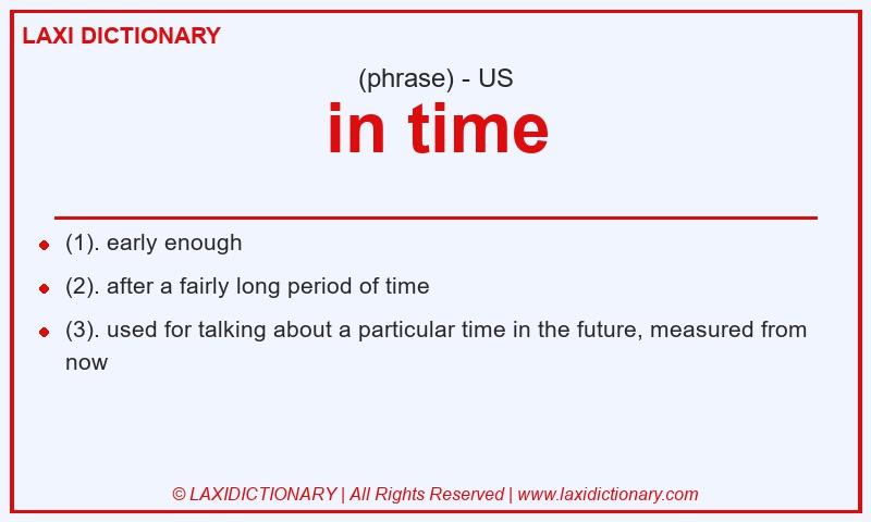 Definition in time in American English