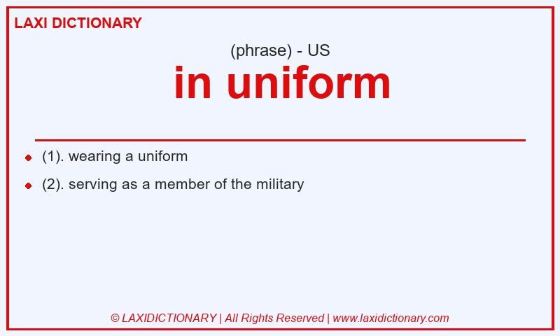Definition in uniform in American English