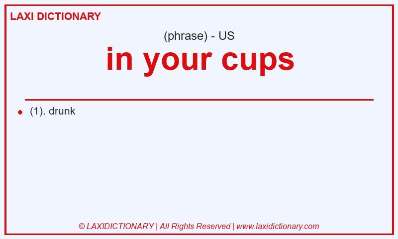 Definition in your cups in American English