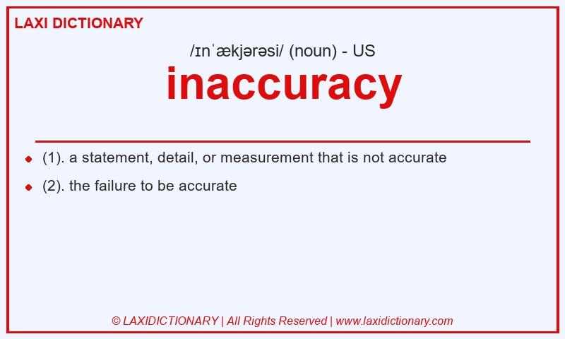 Definition inaccuracy in American English