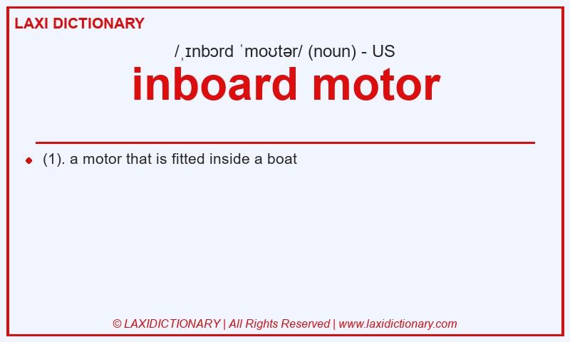 Definition inboard motor in American English