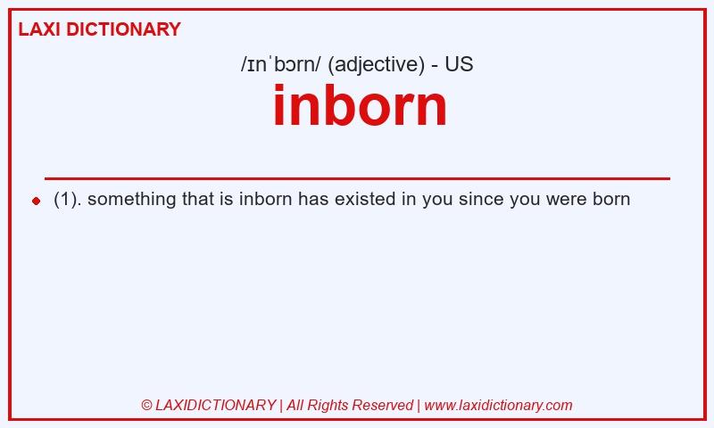 Definition inborn in American English
