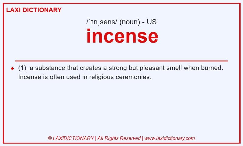 Definition incense in American English