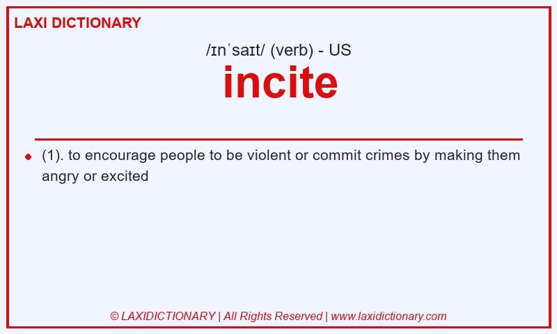 Definition incite in American English