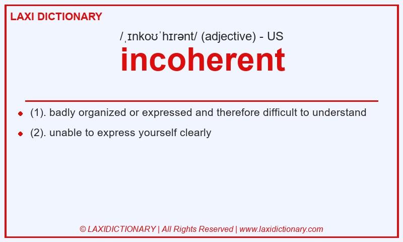 Definition incoherent in American English