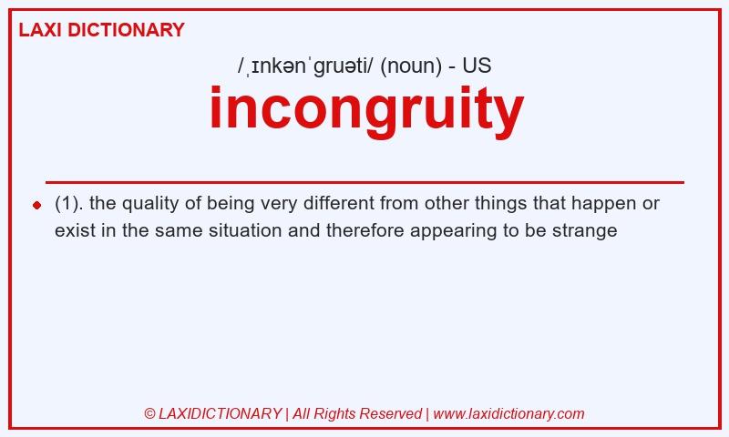 Definition incongruity in American English