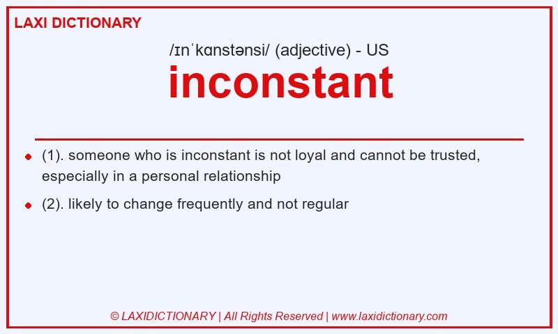 Definition inconstant in American English