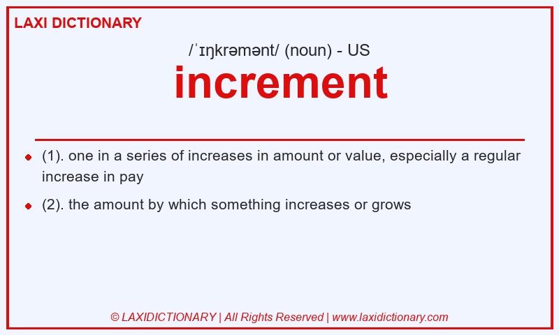 Definition increment in American English