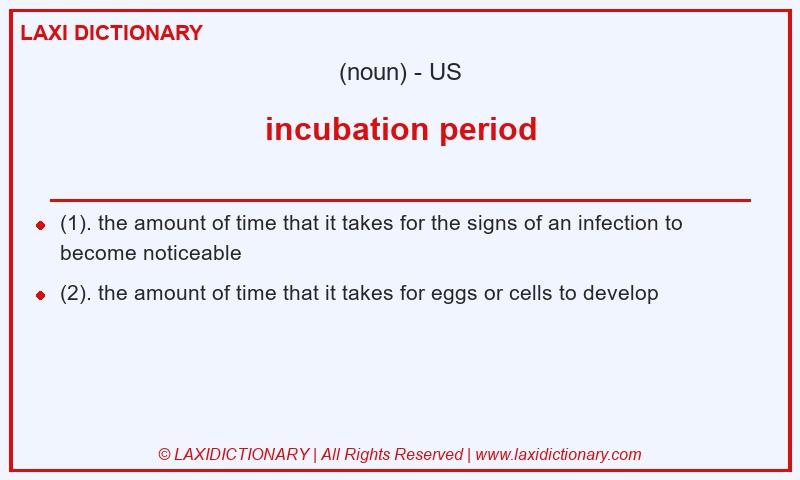 Definition incubation period in American English