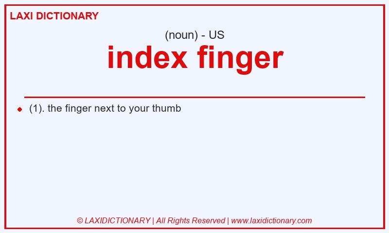 Definition index finger in American English