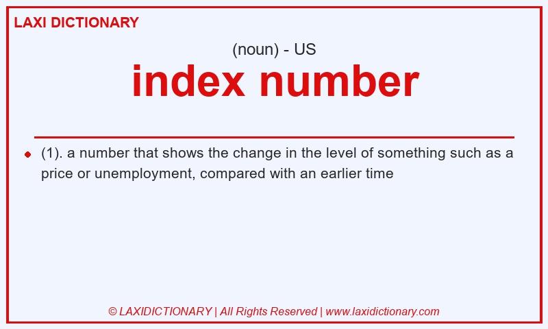 Definition index number in American English