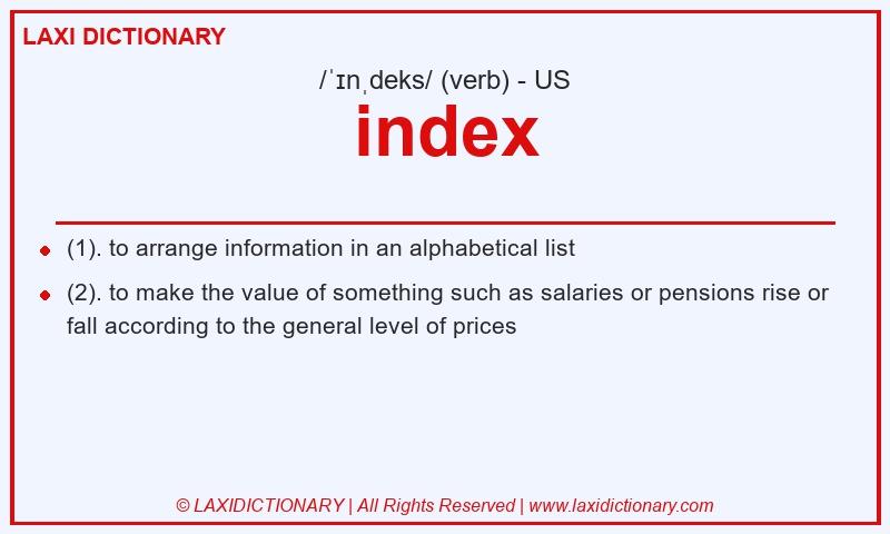 Definition index in American English