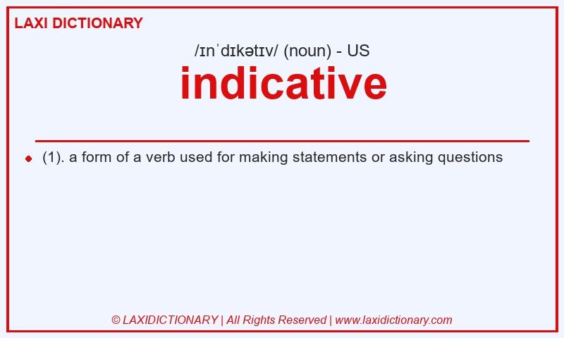 Definition indicative in American English
