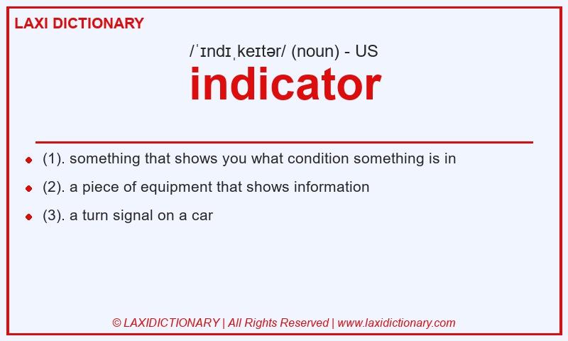 Definition indicator in American English