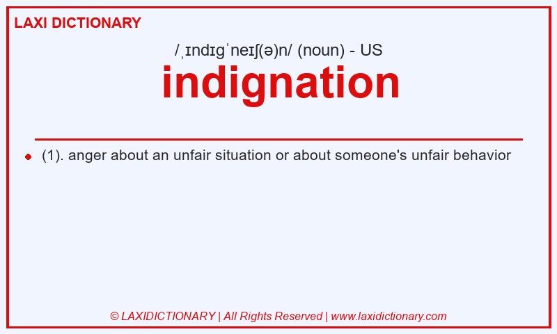 Definition indignation in American English