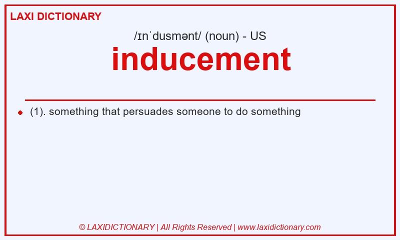 Definition inducement in American English