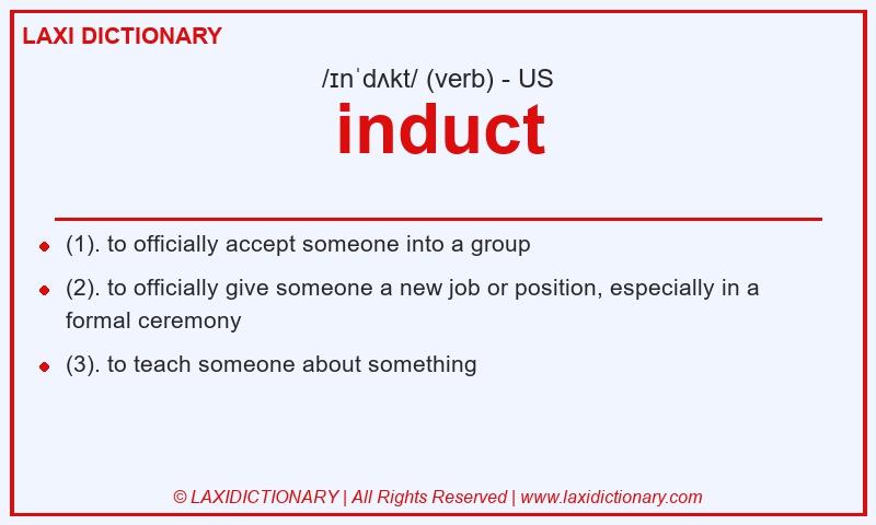 Definition induct in American English