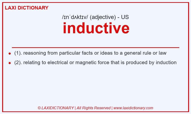 Definition inductive in American English