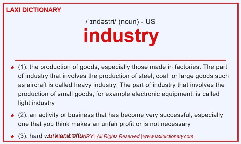 Definition industry in American English