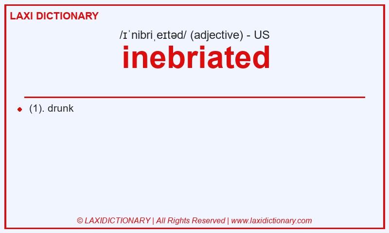 Definition inebriated in American English